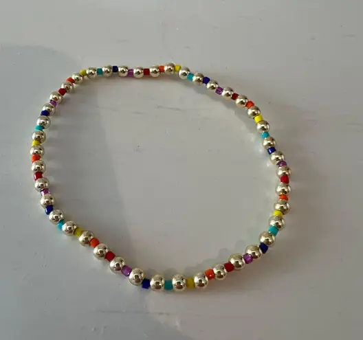 Set Of 3 Gold Beaded Bracelets