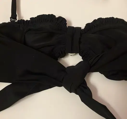 Aztec Rose halter/bandu bikini style swim top Black