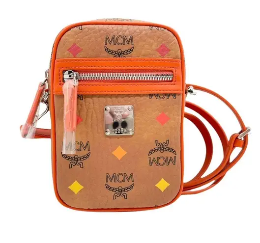 MCM New  Mini Messenger Logo Monogram Skyoptic Crossbody Bag