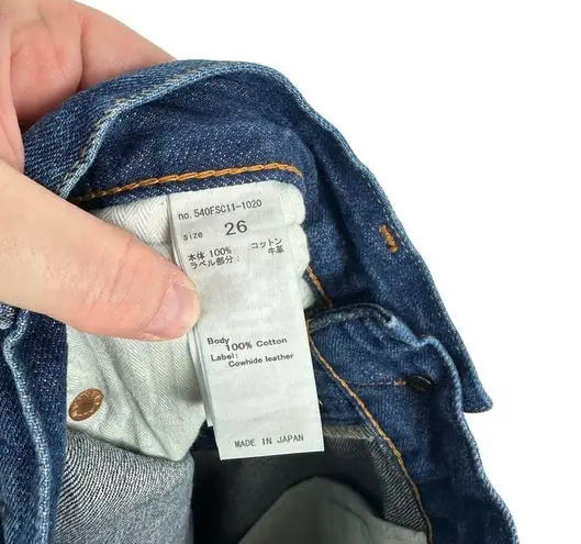 NWT MOUSSY Medium Wash Straight Leg Denim Jeans Whiskering Button Fly Size 26