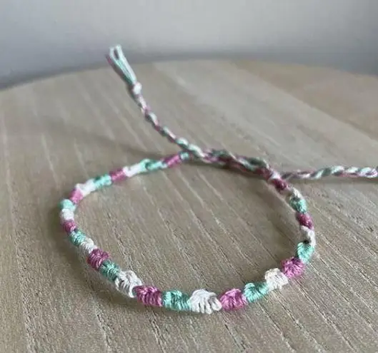 Handmade Kristen Bracelet, anklet, trendy, comfortable, tie, embroidery thread, woven, gi