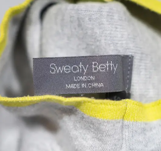 Sweaty Betty Serenity Cotton Blend Stretch Knit Mock Neck Pullover Sweater Gray