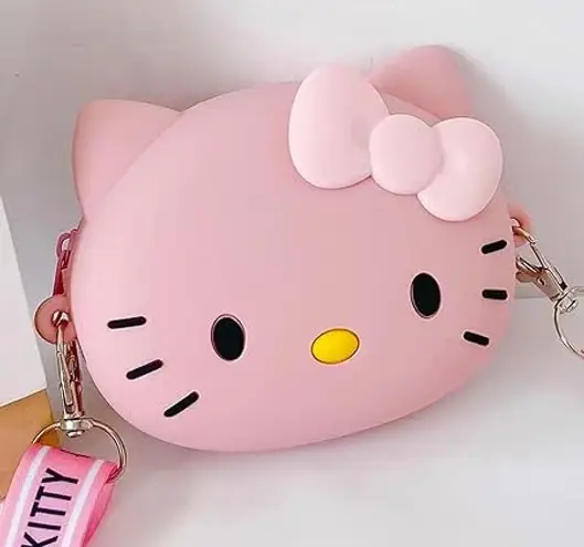 2 Pcs Crossbody Bags, Cute Soft Silicone Coin Purse with Adjustable Shoulder Strap