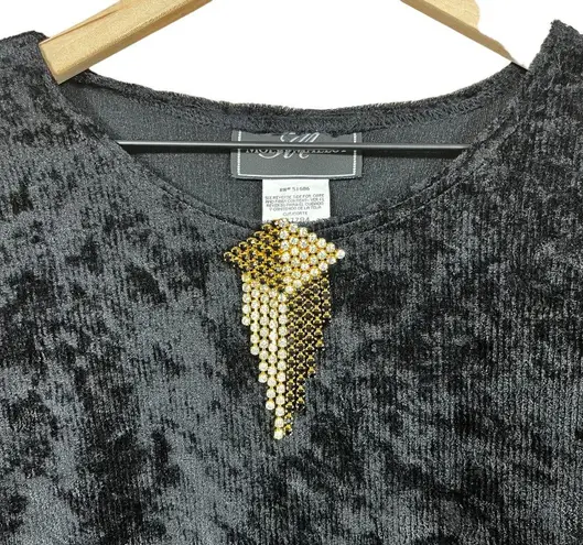 Molly Malloy 90’s Vintage Black Long Sleeve Stretchy Corduroy Short Dress