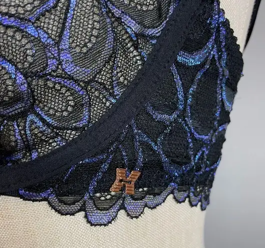 Savage X Fenty Bra Megan thee Stallion Starry Night Size 34DDD Black Blue Purple