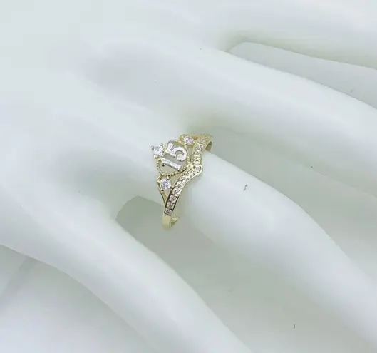 10k Gold Ring Sweet 15 Crown