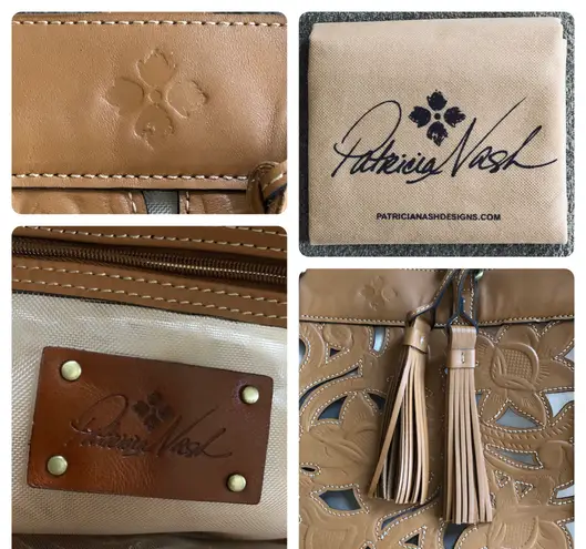 Patricia Nash Leather & Nylon Mesh Tote