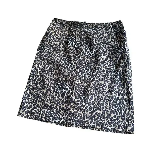 East 5th Leopard Print Pencil Skirt Size 14 Animal Print Fall Fashion Office
