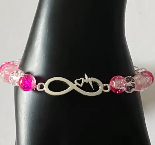 infinity Love  Beaded Charm Bracelet