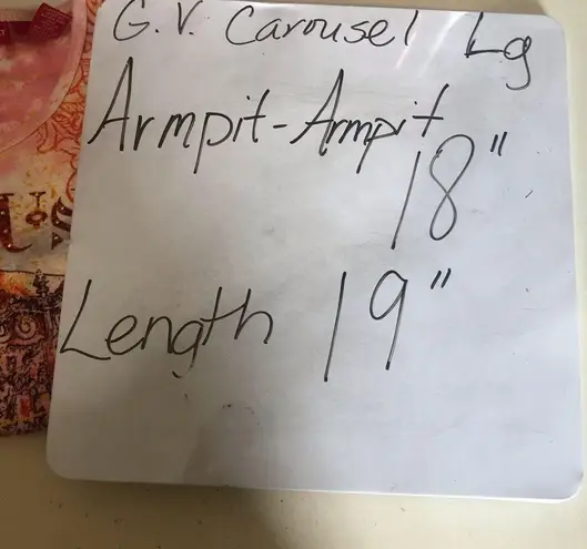 Gloria Vanderbilt Pullover Carousel Coney Island Tee Size Large