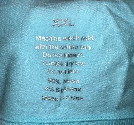 Boutique Womens Bandeau Strapless Bra Removeable Padding Stretchy Teal Blue XXL