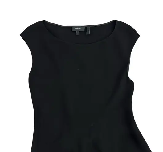 Theory  Classic Crepe Open-Neck Draped Top - Image 4