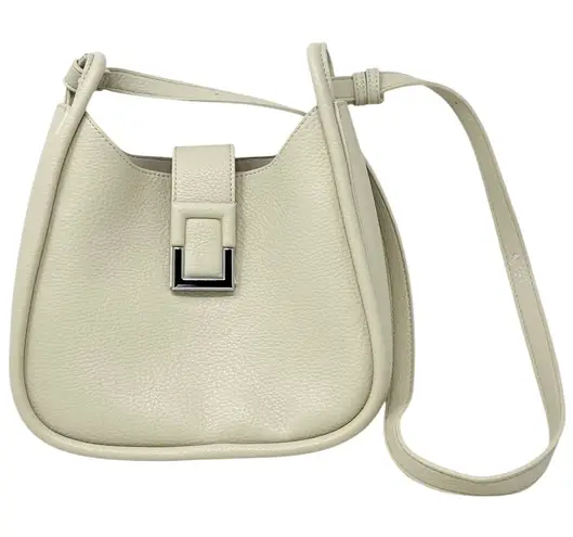 Miztique Chic Cream Faux Leather Shoulder Bag with Silver Accents Classic Tan