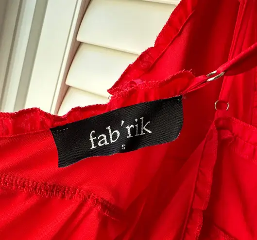 fab'rik Red Spaghetti Strap Dress 