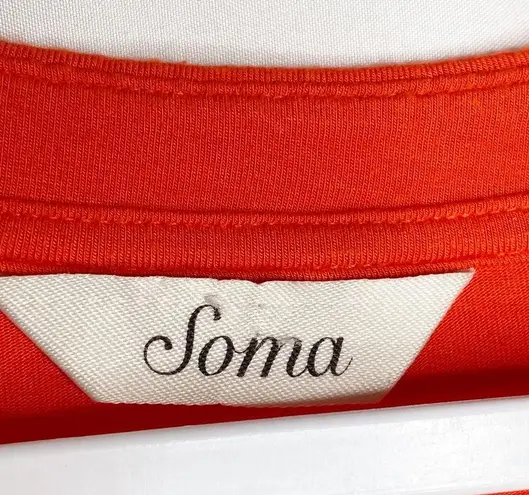 Soma Red V-Neck Casual Tee Large