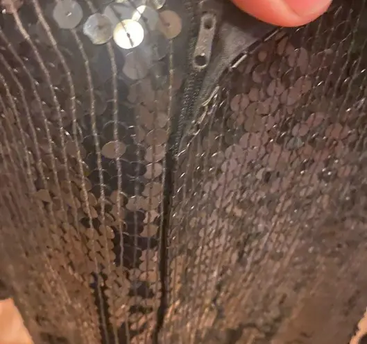 Laurence Kazar 100% SILK AND FULL SEQUIN AND BEADED DRESS SIZE M