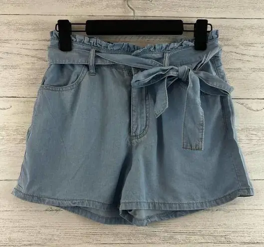 Kancan Light Blue Paperbag High Rise Shorts Size S