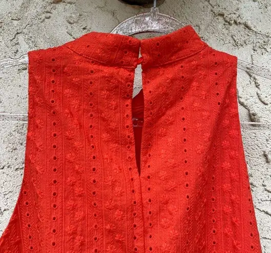 DO+BE NWT A day with  Red Orange Size large keyhole cutout knee length dress