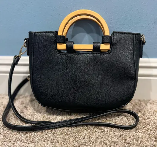 Sole Society Black leather cross body purse