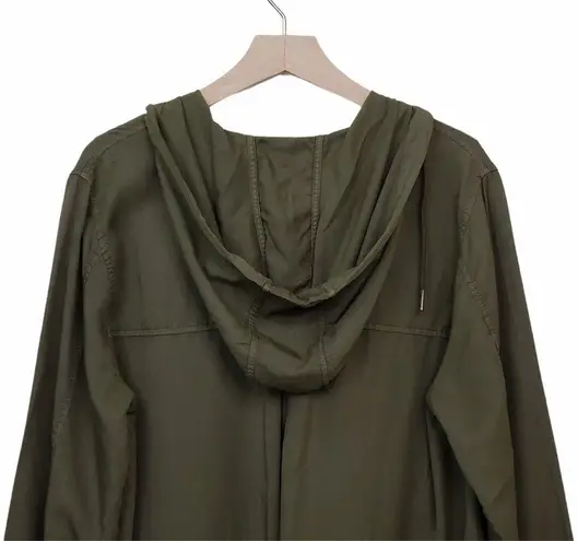 Sanctuary  Hooded Snap Front Utility Jacket Womens Large Army Green NEW