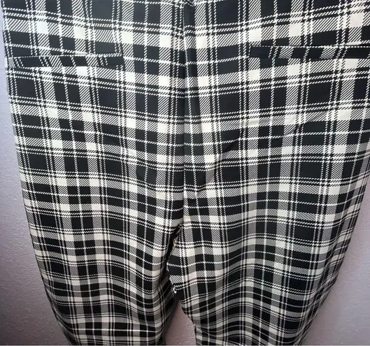 IMAN Global Chic Black & White Plaid Pants 360 Slimming Technology Size 4X NEW!