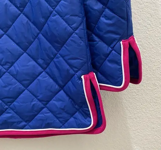 Dennis Basso DENNIS by Royal Blue Quilted Jacket with Contrast Piping Size M