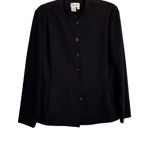 Coldwater Creek Women's Cap Collar $ Button Down Two Piece Pants Suit Polyester