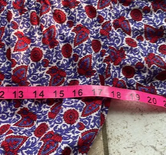 XiRENA Grady Romper Nichols Floral Cotton Belted Purple Size L