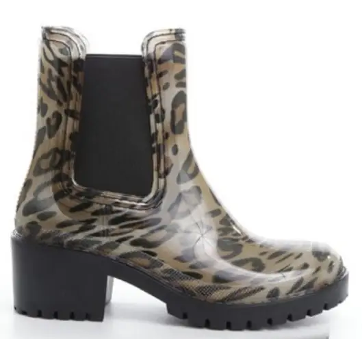 Catherine Malandrino NEW Leopard Rain Boots