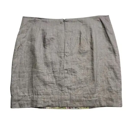 Johnny Was 4LoveandLiberty Ciel Linen Embroidered Mini Skirt
