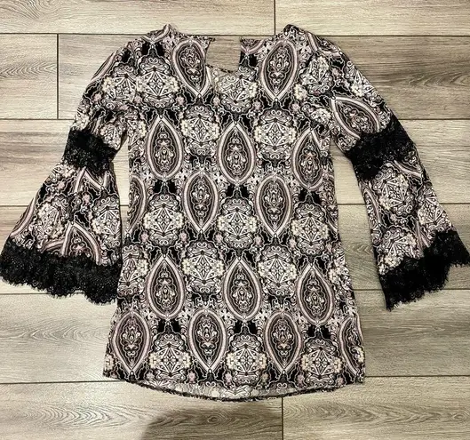 Xhilaration Paisley Printed Boho Dress