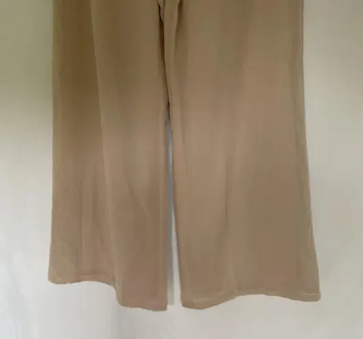 Ciera beige size 27 pants flowy wide leg style high waisted classic lightweight