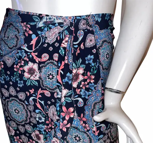Roz & Ali  Floral Faux Wrap Skirt