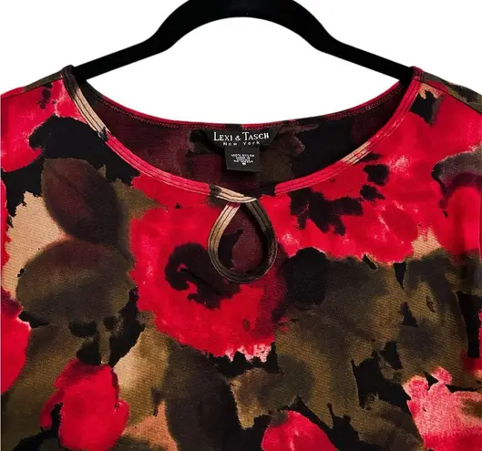 Lexi & Tasch Vintage Mesh Floral Top 90s Y2K Whimsigoth Boho Grunge Size M Black Size M