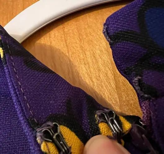 H.I.P. Floral Zinnias Retro Vintage Big Groovy Flowers Zinnia Dress FLAWS Read