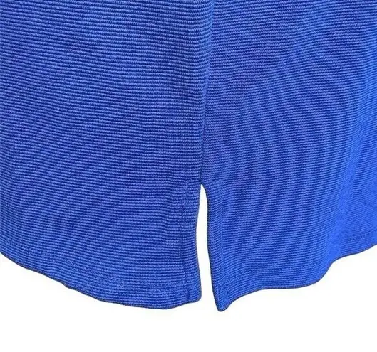 Charter Club Womens Ottoman Sheath Dress Pullover Knit Blue Gold Petite Large