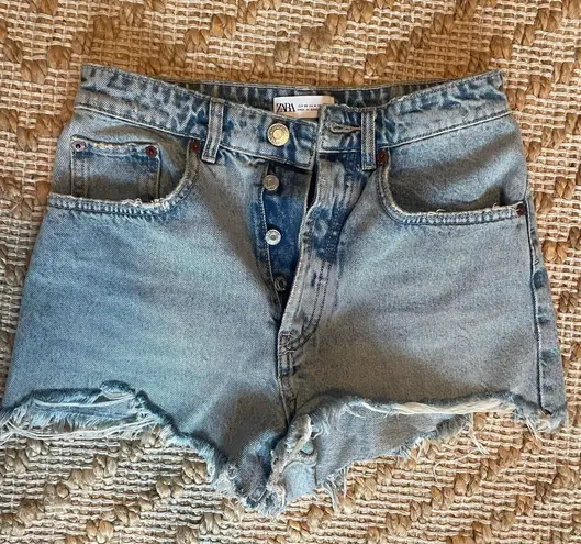 ZARA High Waisted Jean Shorts