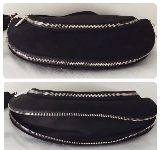 Sondra Roberts Black Faux Suede 3 Way Bag