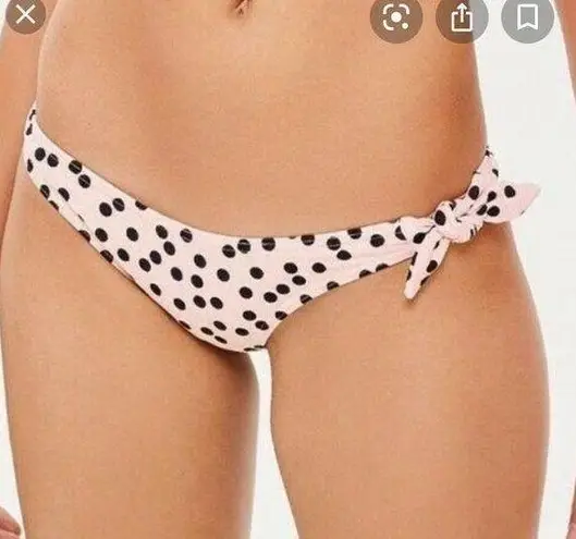 Topshop  Size 10 Pink Polka Dot Side Tie Bikini Bottoms Swim New NWT