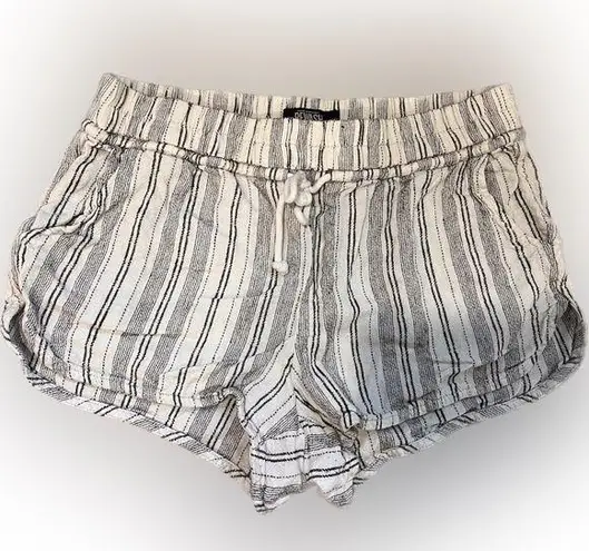 REWASH Women stripped black and white shorts