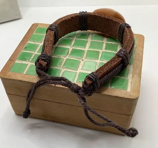 Boho leather bracelet Brown