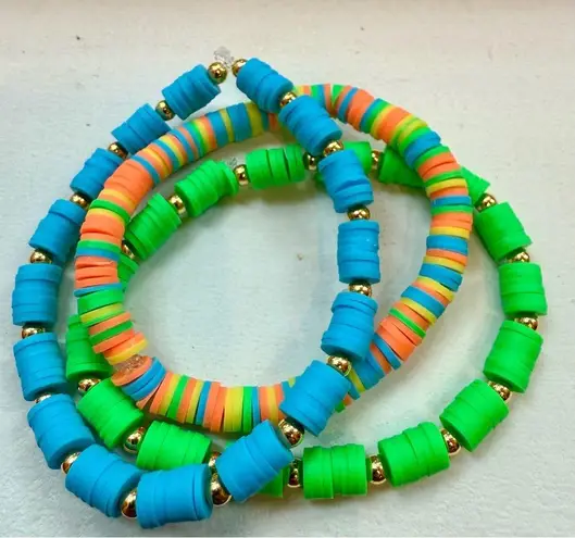 Handmade NEW Clay Bead Heishi Bracelet Stack Preppy
Summer Vacation Aesthetic Boho Chic