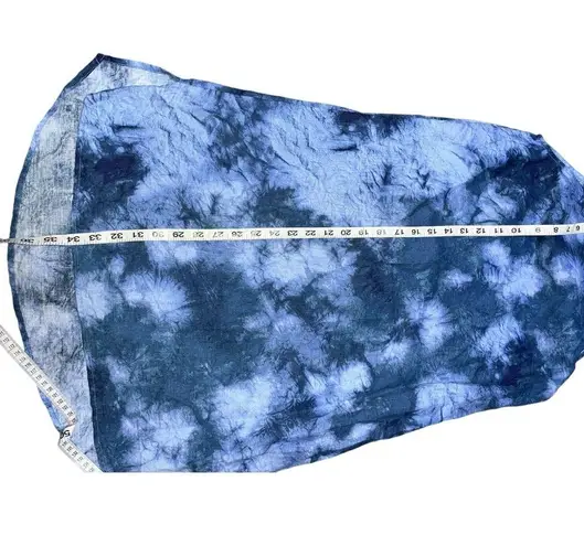 Cynthia Rowley  Blue Tie Dyed 💯 Linen Tent Dress