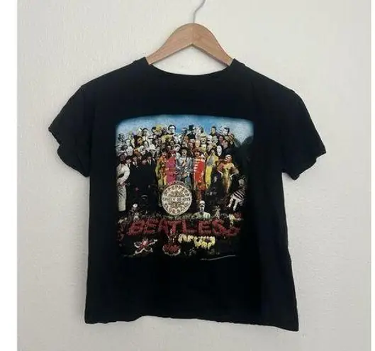 VTG The Beatles Sgt. Pepper's Lonely Hearts Club Band Tee Grunge Retro Rock S Black