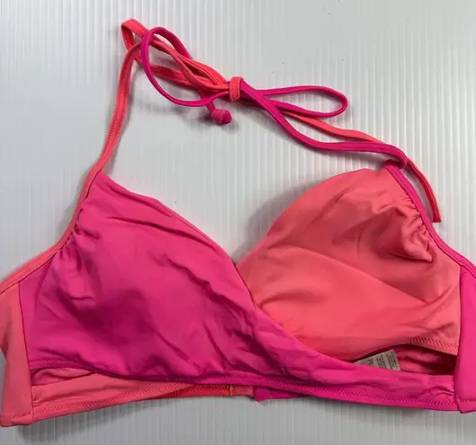 PINK Victoria's Secret Halter Bikini Top Two Tone Swimwear Beach Summer M Size M