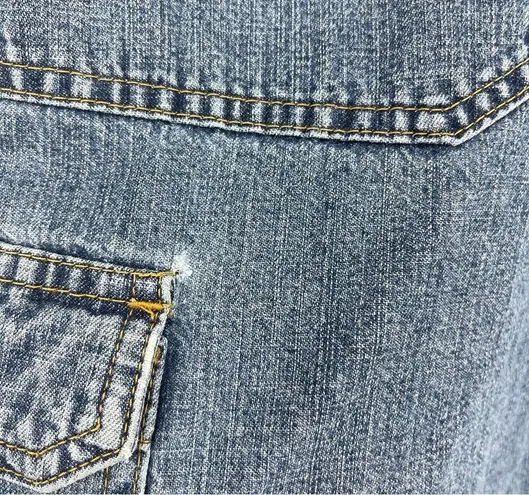 Vintage Y2K Denim Cargo Mini Skort Size 36 Early 2000s