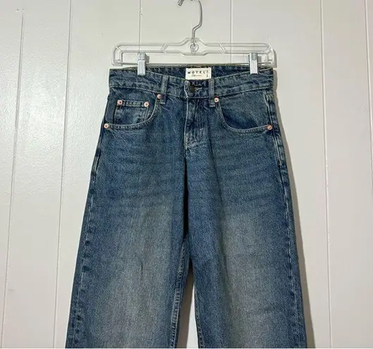 Motel Parallel Low Rise Jeans Size 24x32 Blue
