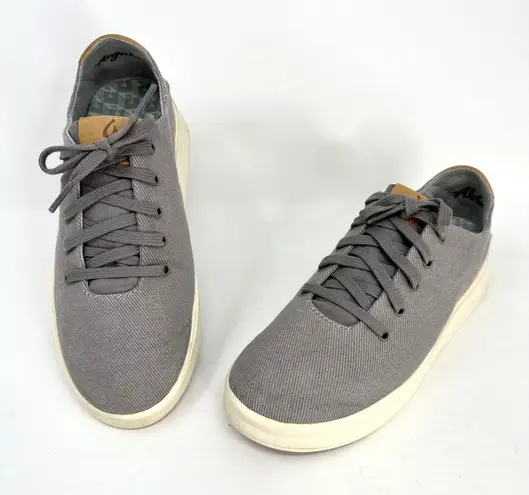 Olukai Ki'ihele Li Canvas & Suede Sneaker Grey Size 6.5 Gray