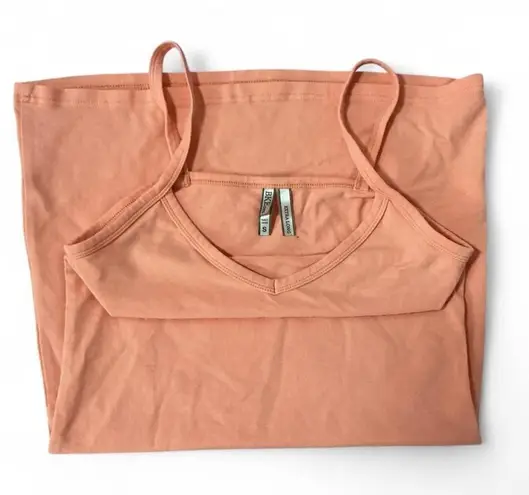 BKE Core Extra Long Peach V-Neck Spaghetti Strap Cami Tank Top