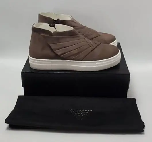 Valentina Rangoni Womens Serafina High Top Sneakers Shoes Taupe Size 8M New Brown
